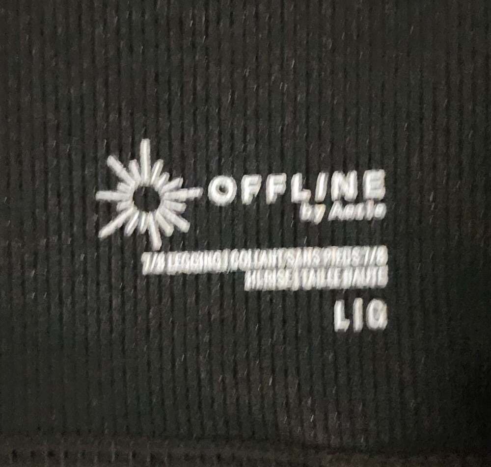 OFFLINE by Aerie Black Ribbed High-Waisted 7/8 Leggings - Picture 8 of 12